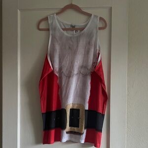 Festive Red and White Tank Top